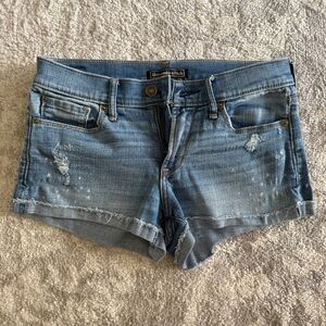 Abercrombie & Fitch Women's Blue Denim Shorts -26